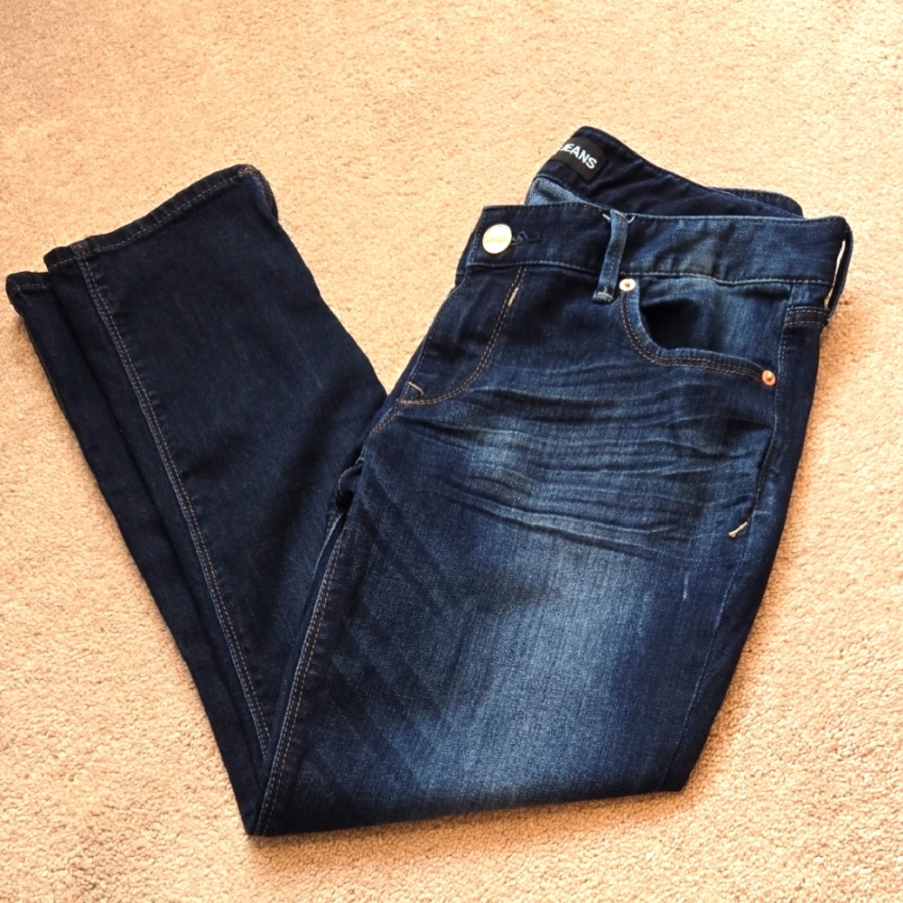 Express Jeans Women's Stella Low Rise Ankle Leggings Dark Blue Jeans Size 10S